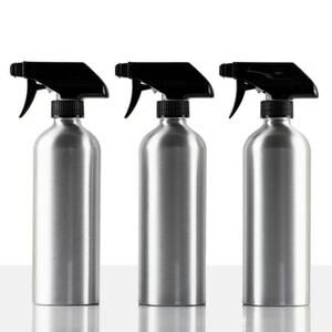 Aluminum Spray Bottles 3 Pack 20 oz Refillable Metal Silver Adjustable Sprayers